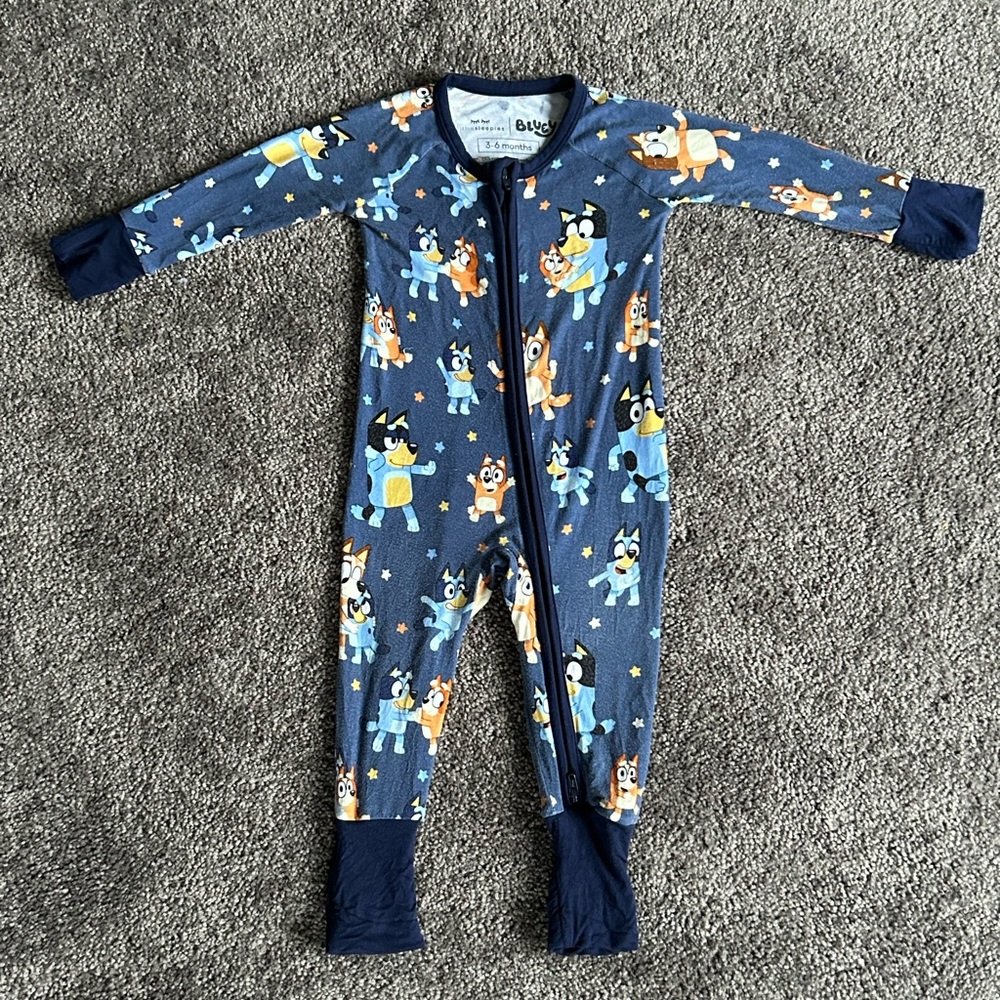 Little Sleepies Bluey Zippy - 3-6 months